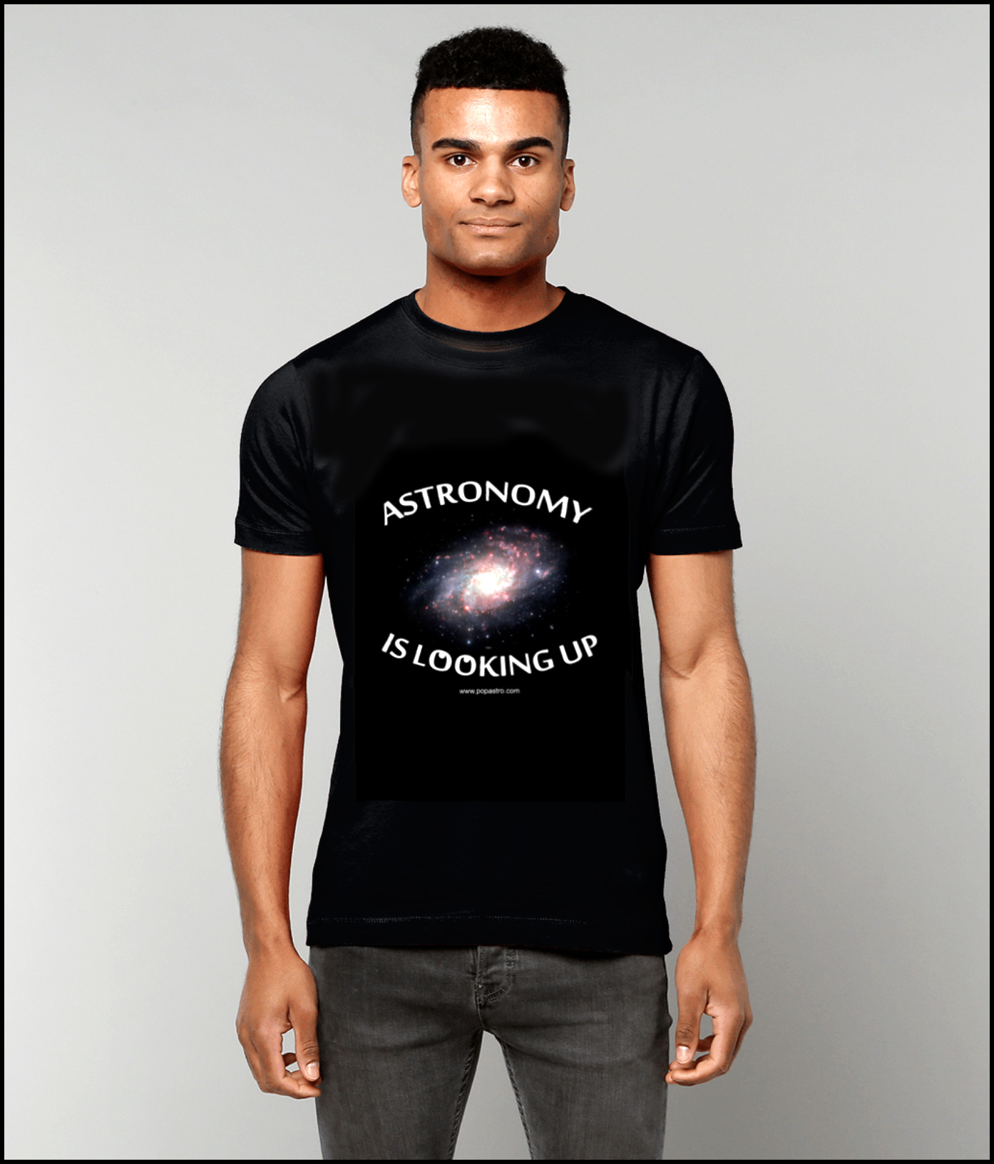 "Astronomy is looking up" black T-shirt - Image 4
