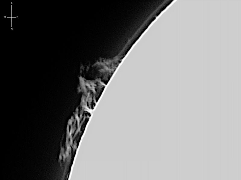 2020 November 29 @1239UT Ha Prom W Limb MBeveridge