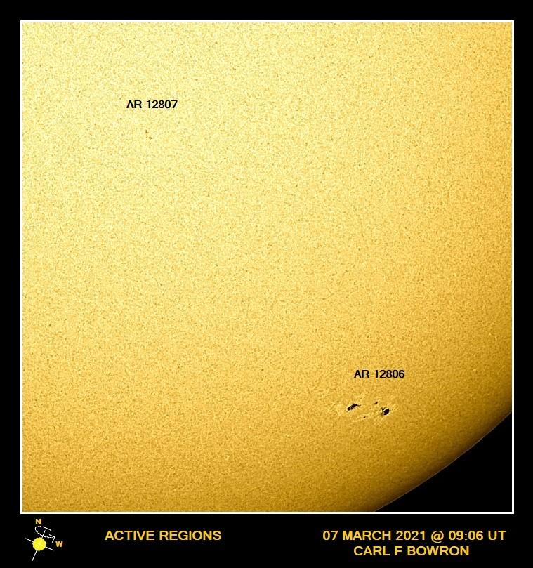 2021 Mar 7 @0906UT WL AR2806_7 CBowron
