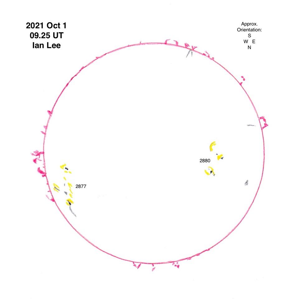 2021 October 1 0925UT Ha disc drawing ILee