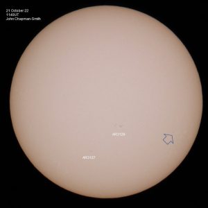 21 October 22 @1140UT. Image by John Chapman-Smith-7