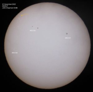 01 November 22 @0926UT. Image by John Chapman-Smith-5