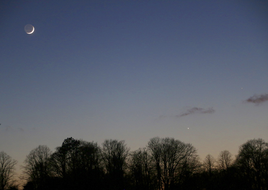 Moon, Venus. Mercury
