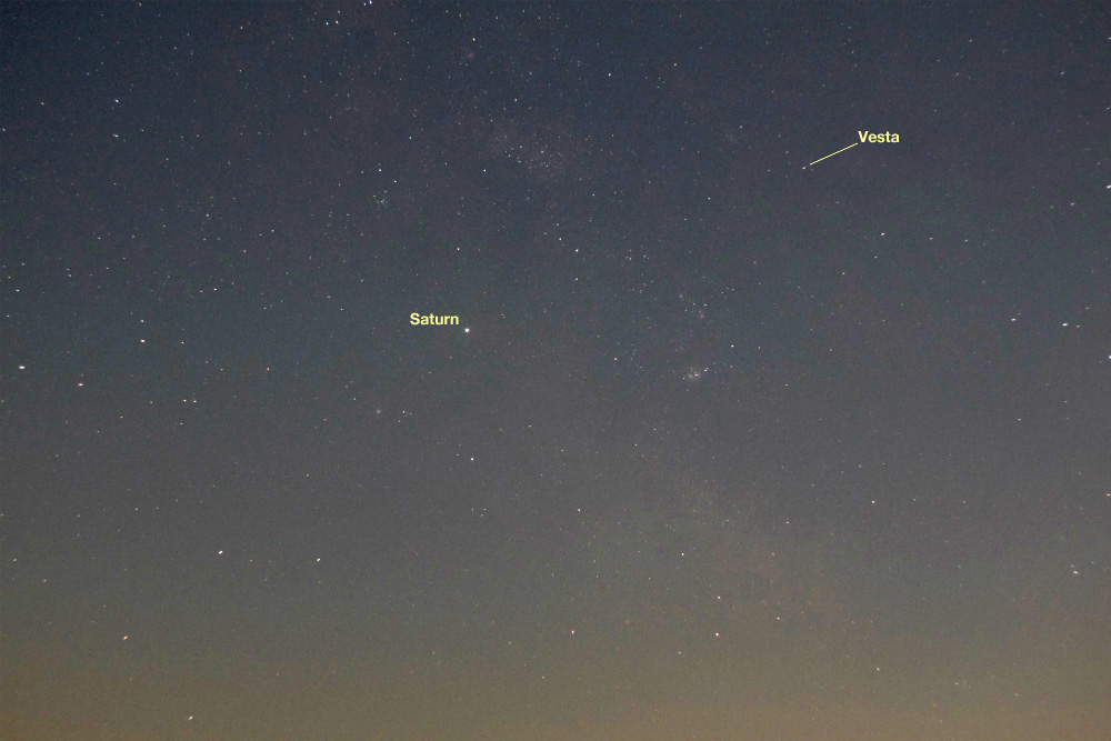 Saturn and Vesta