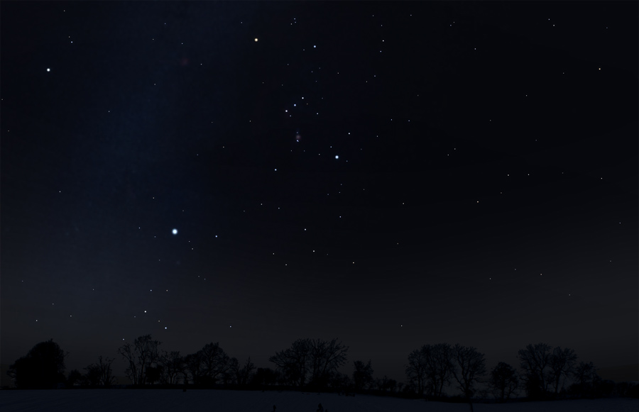 Orion in south