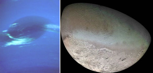 Neptune's spot and Triton